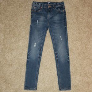 7 for All Mankind distressed skinny jeans- Size 10